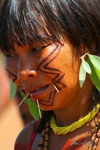 Un indio dell'Amazzonia brasiliana